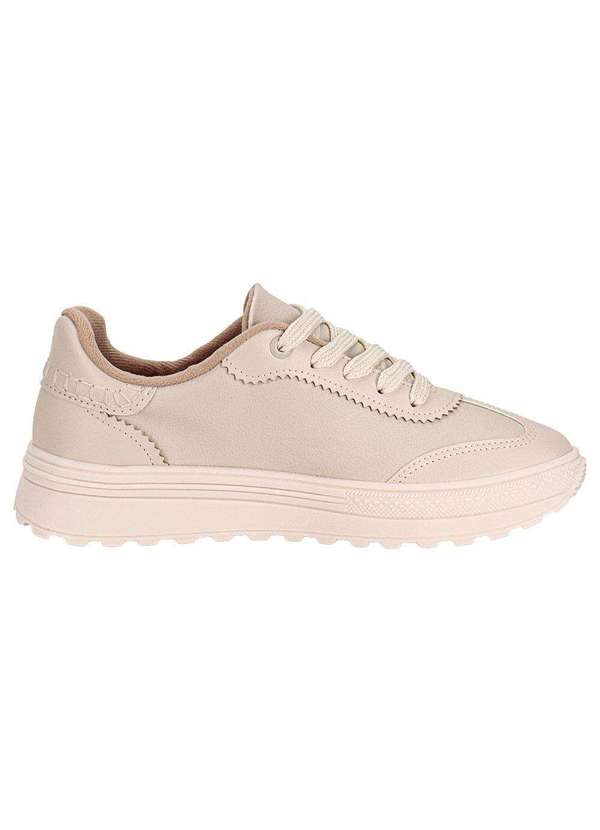 Moleca - Tênis Feminino Casual Moleca 5809106 - Marfim 5
