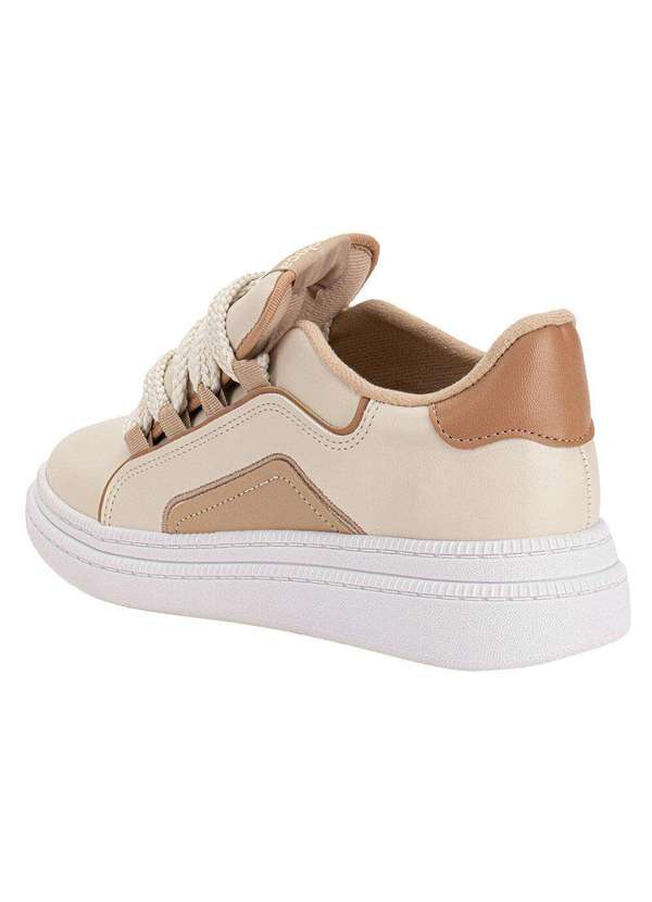 Moleca - Tênis Feminino Casual Moleca 5816105 - Marfim 3