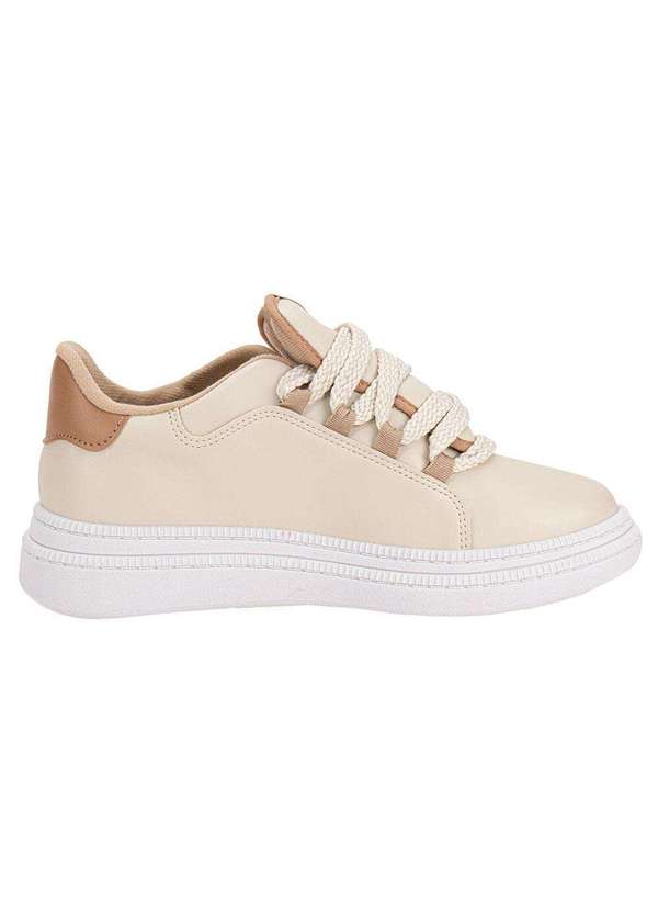 Moleca - Tênis Feminino Casual Moleca 5816105 - Marfim 5