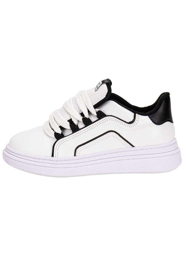 Moleca - Tênis Feminino Casual Moleca 5816105 - Branco/Preto 2