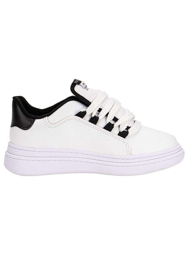 Moleca - Tênis Feminino Casual Moleca 5816105 - Branco/Preto 5