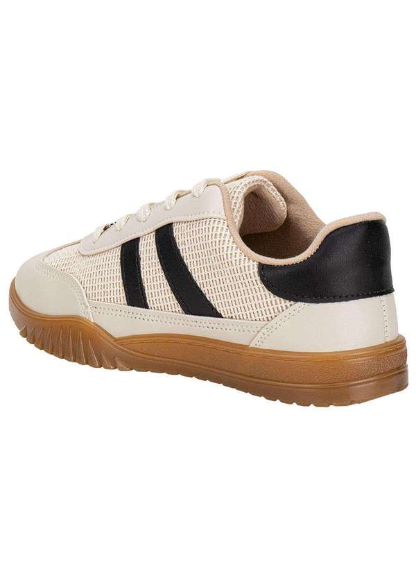 Moleca - Tênis Feminino Casual Moleca 5817104 - Bege/Preto 3
