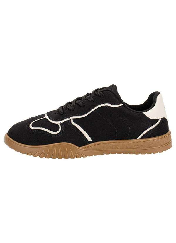 Moleca - Tênis Feminino Casual Moleca 5817108 - Preto/Camurça 2