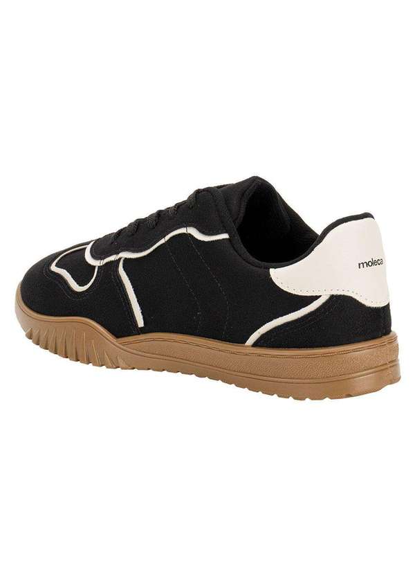 Moleca - Tênis Feminino Casual Moleca 5817108 - Preto/Camurça 3