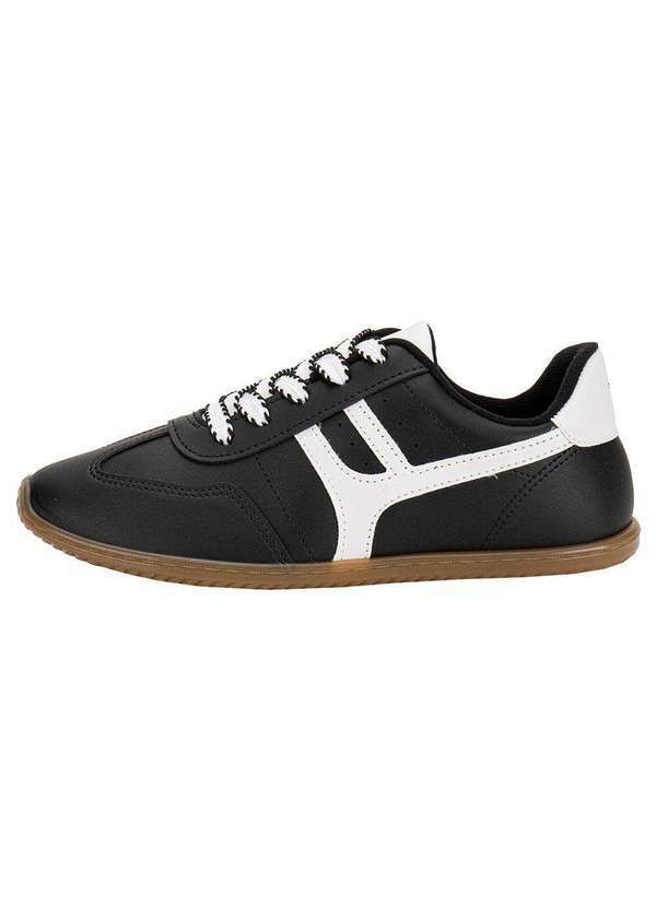 Moleca - Tênis Feminino Casual Moleca 5827101 - Preto/Branco 2