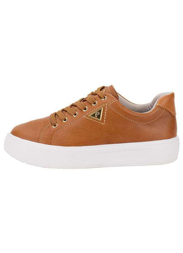 Pegada - Tênis Feminino Casual Pegada 211209 - Caramelo 2