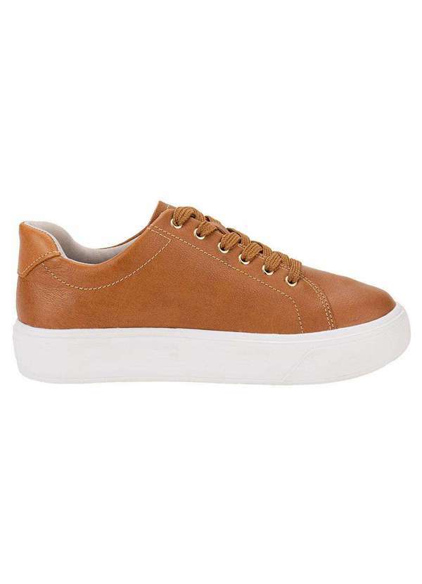 Pegada - Tênis Feminino Casual Pegada 211209 - Caramelo 5