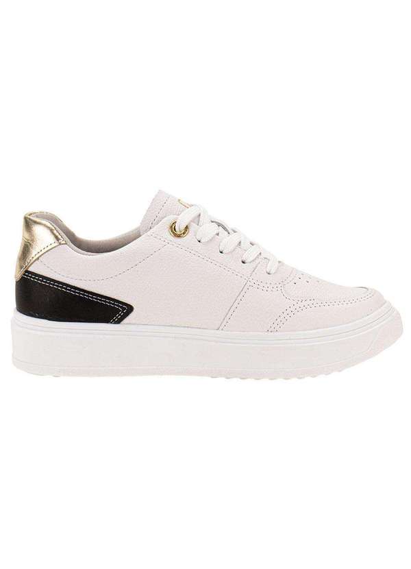 Pegada - Tênis Feminino Casual Pegada 211302 - Branco/Preto 5