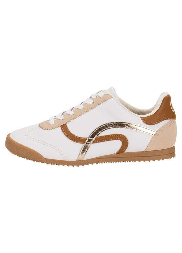 Piccadilly - Tênis Feminino Casual Piccadilly 906001 - Branco/Bege 2
