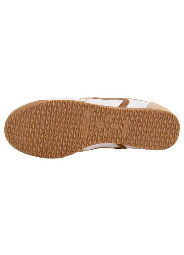 Piccadilly - Tênis Feminino Casual Piccadilly 906001 - Branco/Bege 5
