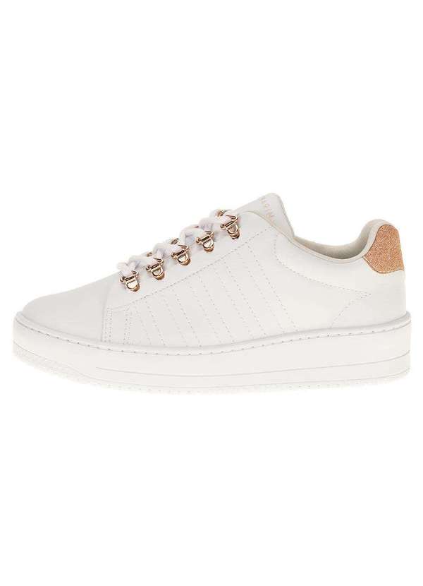 Ramarim - Tênis Feminino Casual Ramarim - 2391103 - Branco/Bege 2