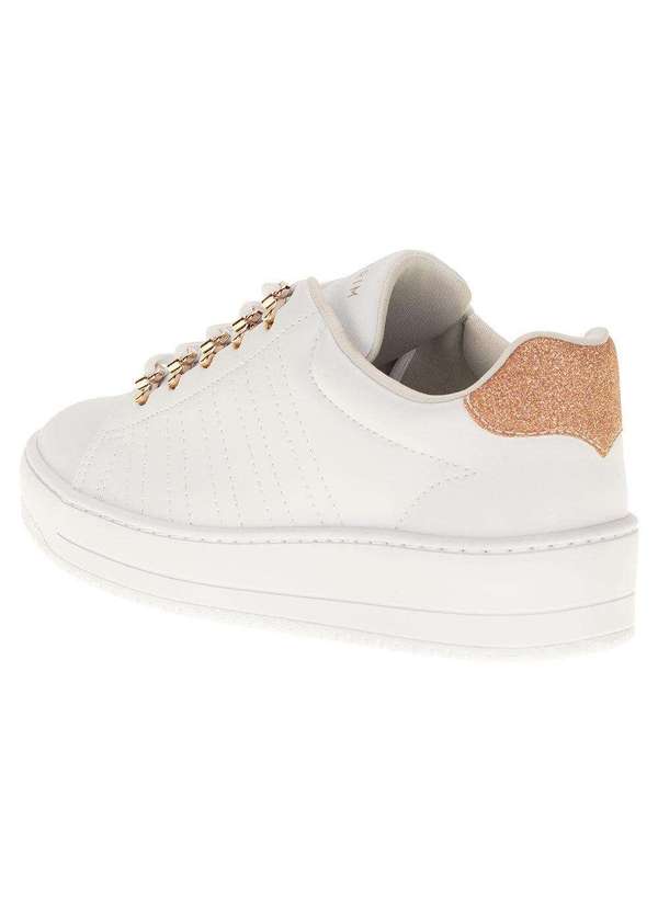 Ramarim - Tênis Feminino Casual Ramarim - 2391103 - Branco/Bege 3