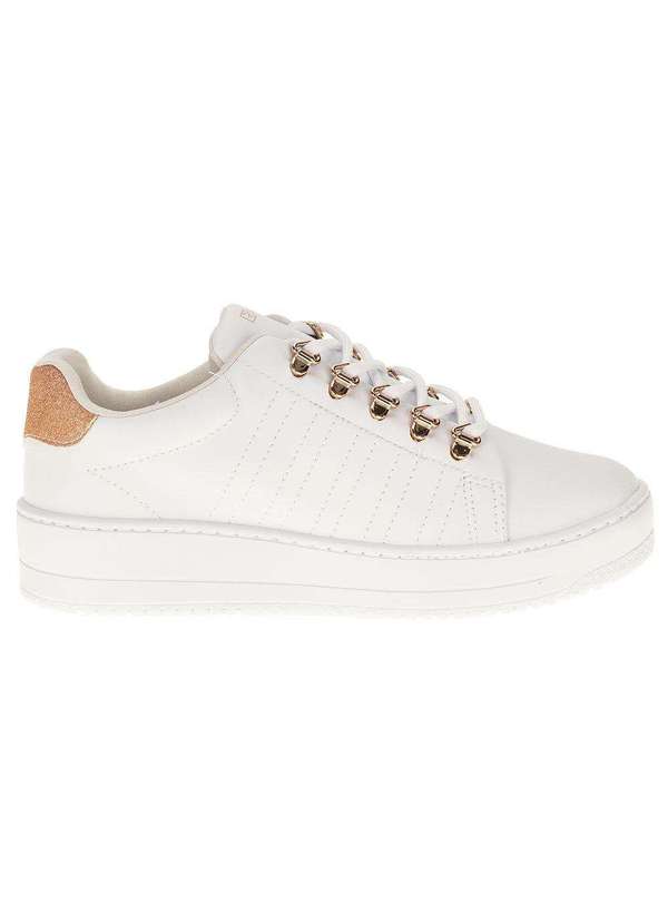 Ramarim - Tênis Feminino Casual Ramarim - 2391103 - Branco/Bege 5