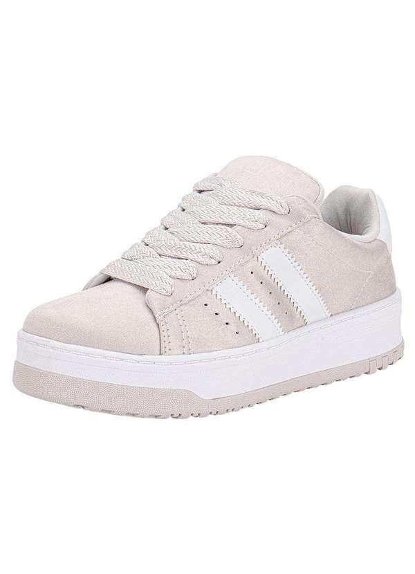 Tênis Feminino Casual Ramarim 2599201 Branco/Cinza Clovis Calcados