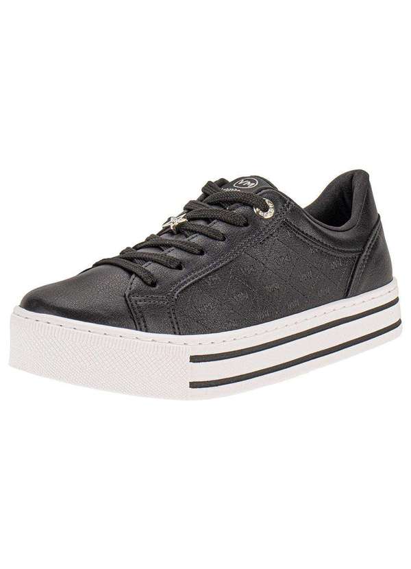 Tênis Feminino Casual Via Marte 01001301 Preto Clovis Calcados