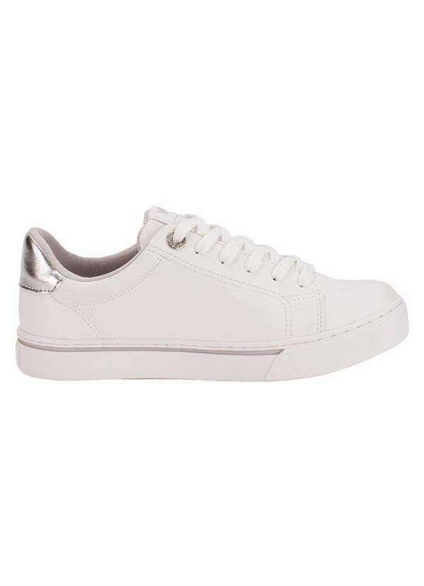 Via Marte - Tênis Feminino Casual Via Marte 016017 - Branco/Cinza 4