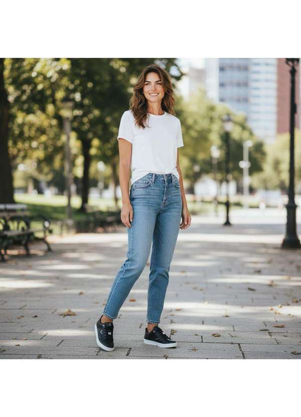 Via Marte - Tênis Feminino Casual Via Marte 020012 Preto/Branco 2