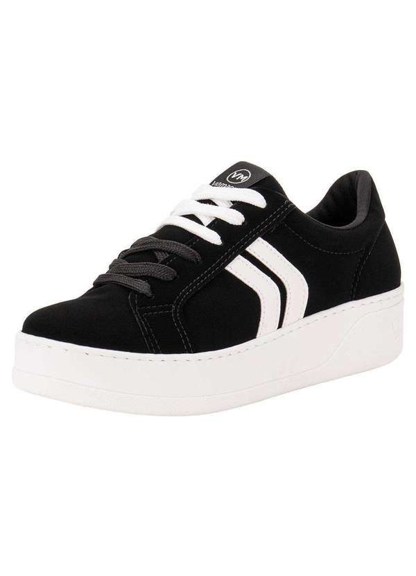 Tênis Feminino Casual Via Marte 023011 Preto/Branco Clovis