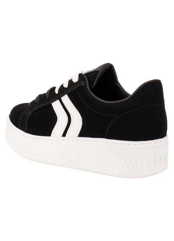 Via Marte - Tênis Feminino Casual Via Marte 023011 - Preto/Branco 3