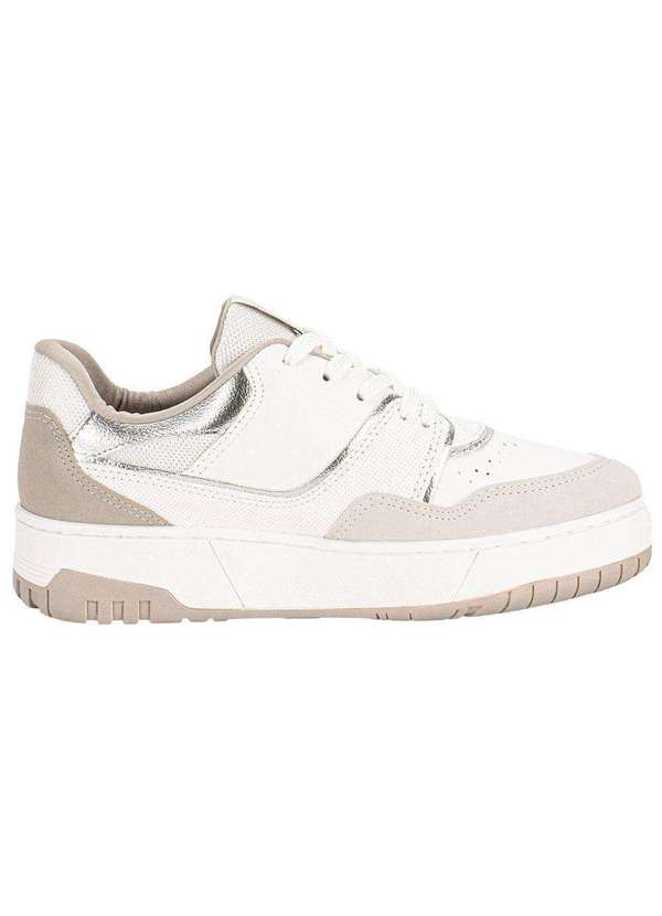 Via Marte - Tênis Feminino Casual Via Marte 042004 - Branco/Cinza 5
