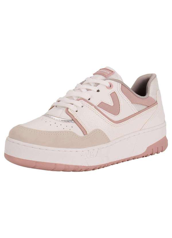 Via Marte - Tênis Feminino Casual Via Marte 042004 - Branco/Rosa