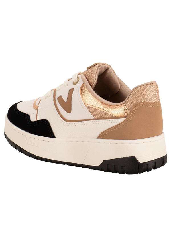 Via Marte - Tênis Feminino Casual Via Marte 042004 - Bege/Preto 3