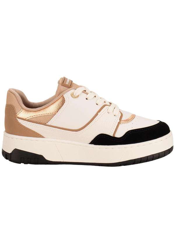 Via Marte - Tênis Feminino Casual Via Marte 042004 - Bege/Preto 4