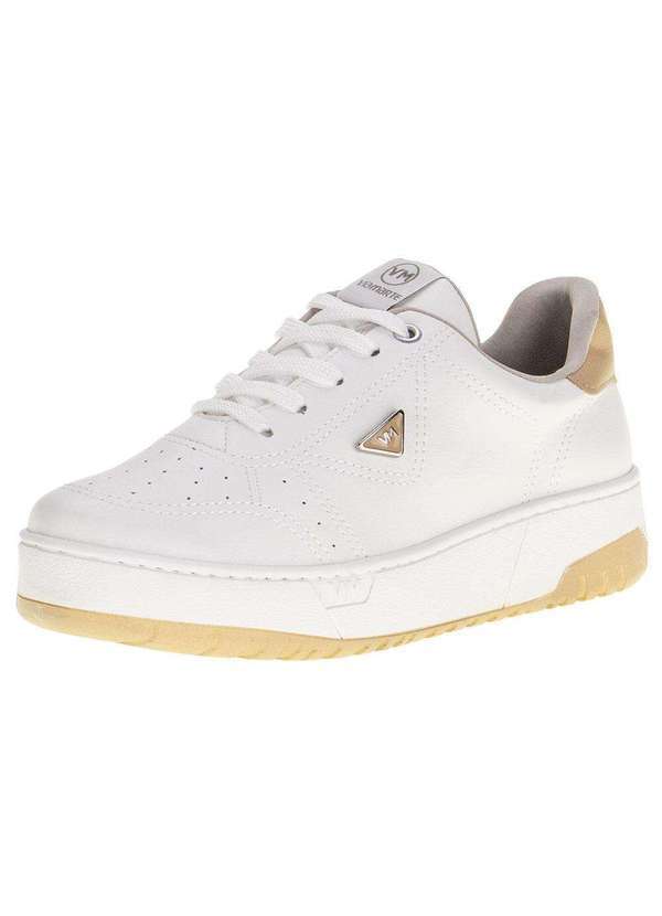 Via Marte - Tênis Feminino Casual Via Marte - 042008 - Branco/Bege