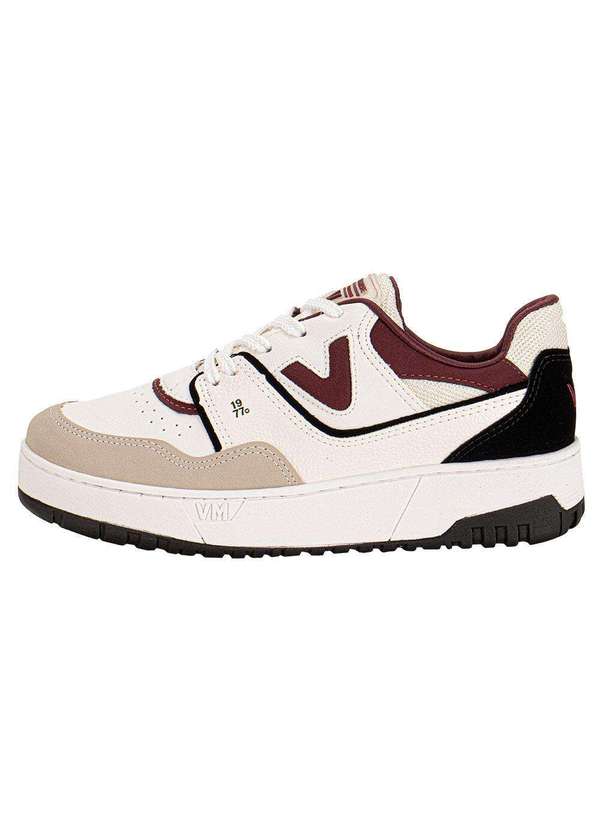 Via Marte - Tênis Feminino Casual Via Marte 042025 - Bege/Vermelho 2