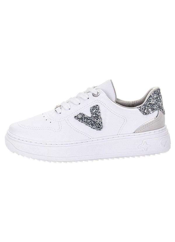 Via Marte - Tênis Feminino Casual Via Marte 055005 - Branco/Cinza 2