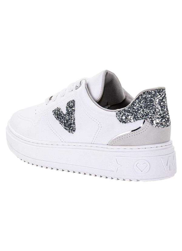 Via Marte - Tênis Feminino Casual Via Marte 055005 - Branco/Cinza 3