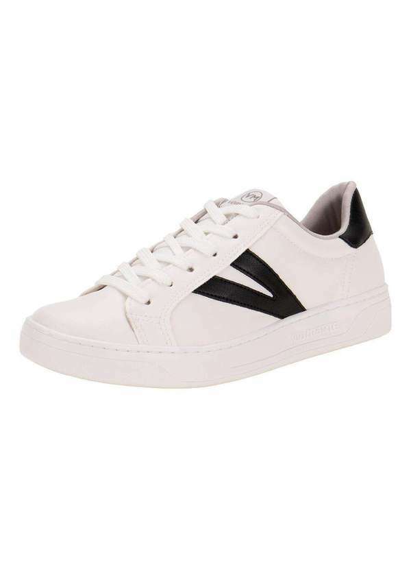Via Marte - Tênis Feminino Casual Via Marte 064002 - Branco/Preto