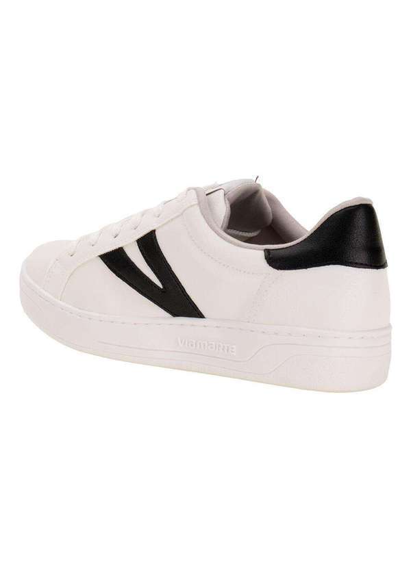 Via Marte - Tênis Feminino Casual Via Marte 064002 - Branco/Preto 2