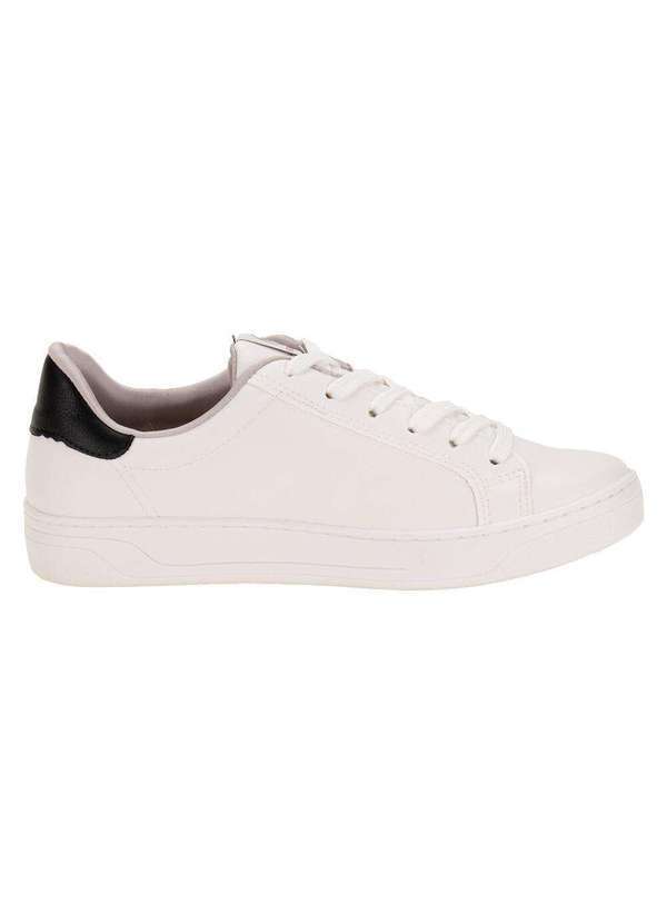 Via Marte - Tênis Feminino Casual Via Marte 064002 - Branco/Preto 3