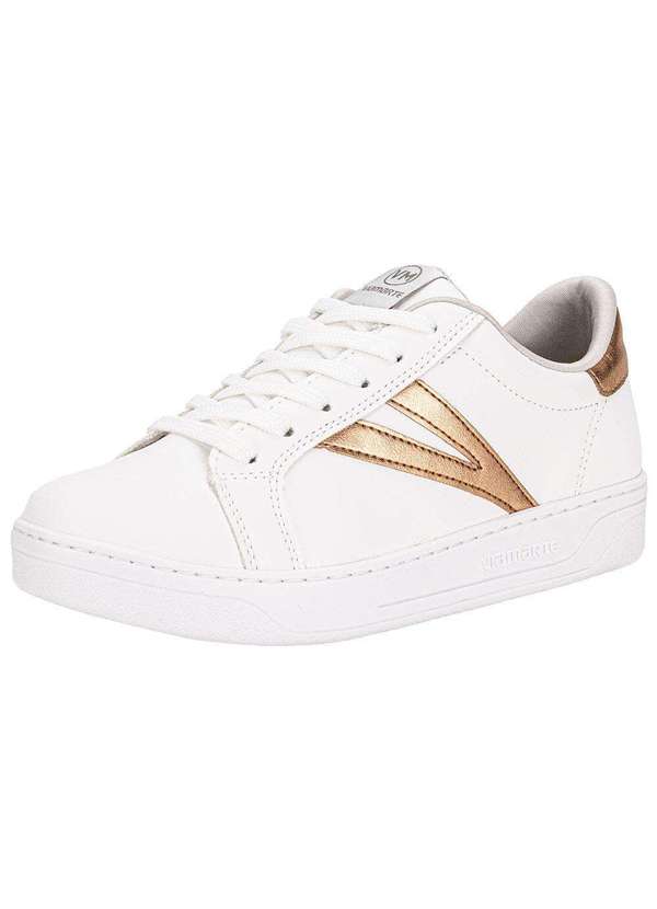Via Marte - Tênis Feminino Casual Via Marte 064002 Branco/Bege