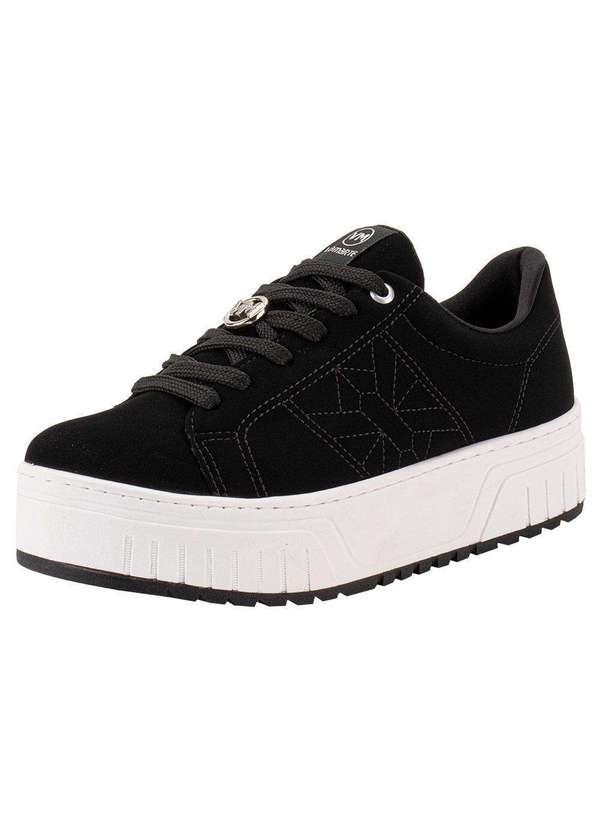 Via Marte - Tênis Feminino Casual Via Marte 084003 - Preto/Nobuck