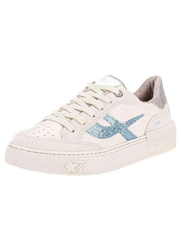 Via Marte - Tênis Feminino Casual Via Marte 122006 - Branco/Azul
