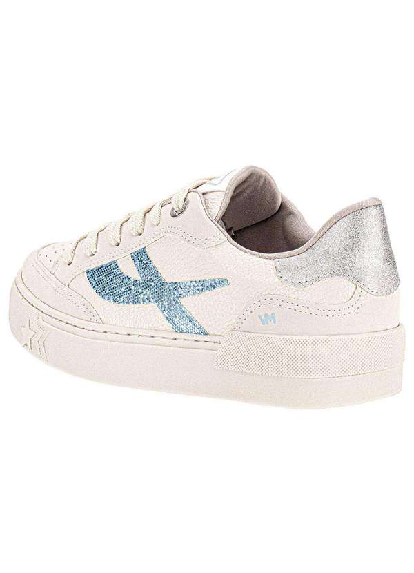 Via Marte - Tênis Feminino Casual Via Marte 122006 - Branco/Azul 3
