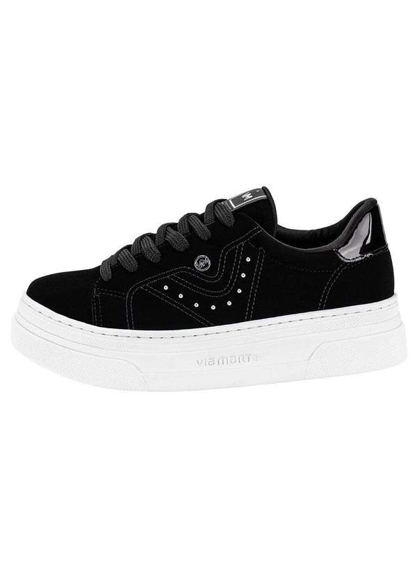 Via Marte - Tênis Feminino Casual Via Marte 125001 - Preto/Nobuck 2