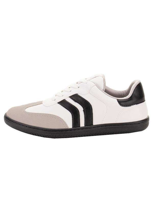 Via Marte - Tênis Feminino Casual Via Marte 129003 - Branco/Preto 2