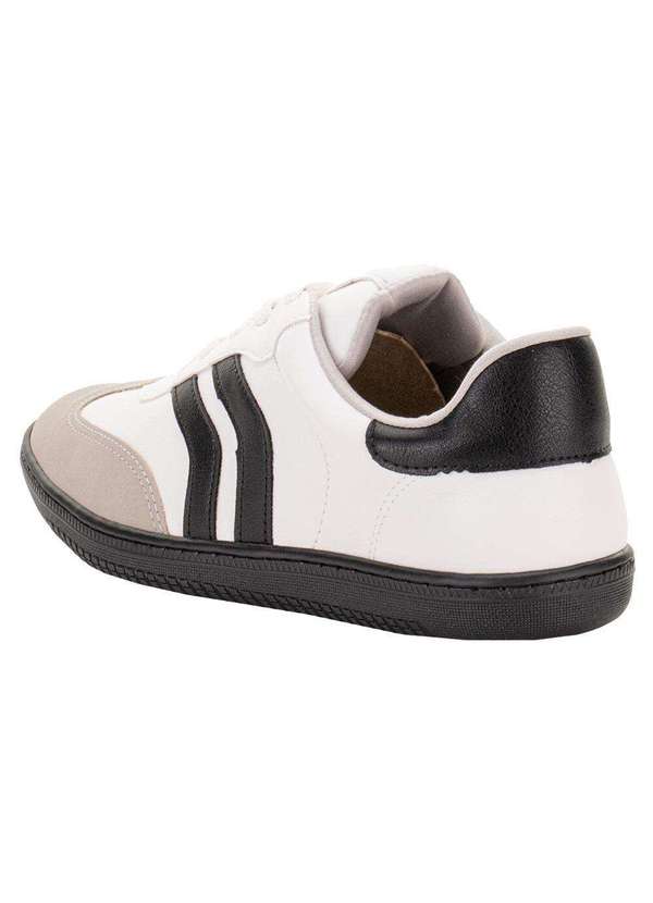 Via Marte - Tênis Feminino Casual Via Marte 129003 - Branco/Preto 3