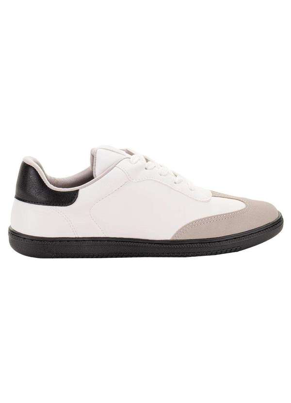 Via Marte - Tênis Feminino Casual Via Marte 129003 - Branco/Preto 5