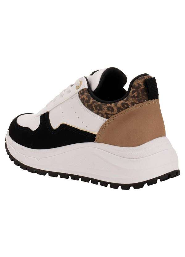 Via Marte - Tênis Feminino Casual Via Marte 136008 - Branco/Preto 3