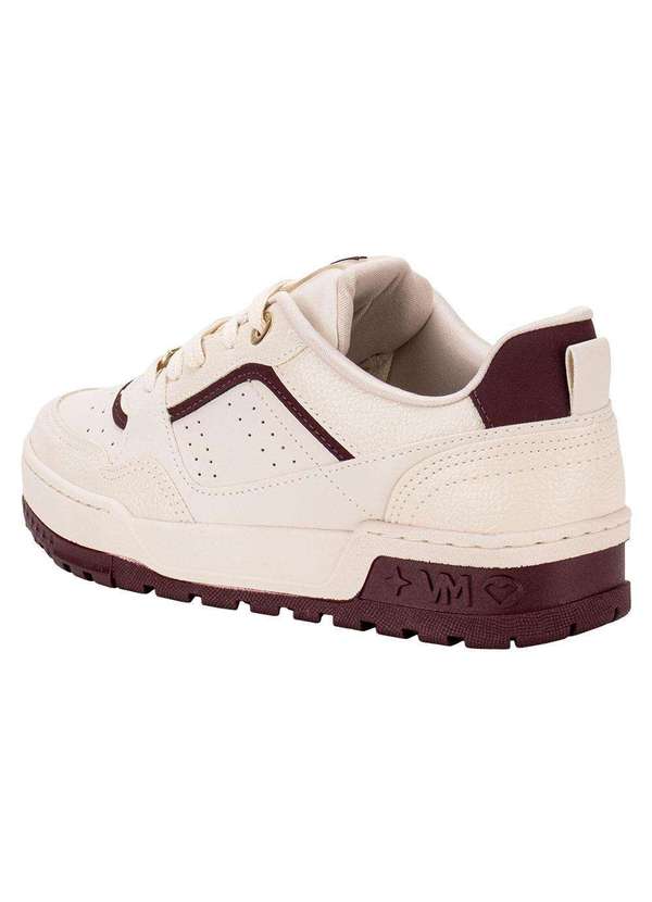 Via Marte - Tênis Feminino Casual Via Marte 208004 - Bege/Vermelho 3