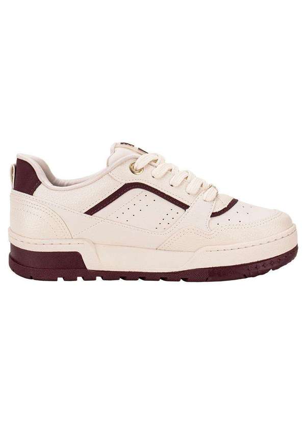 Via Marte - Tênis Feminino Casual Via Marte 208004 - Bege/Vermelho 5