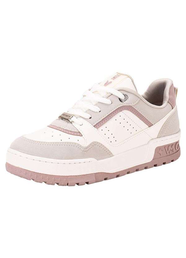 Via Marte - Tênis Feminino Casual Via Marte 208004 - Branco/Rosa