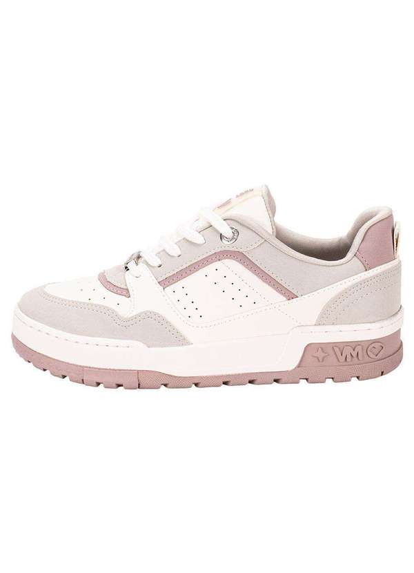 Via Marte - Tênis Feminino Casual Via Marte 208004 - Branco/Rosa 2