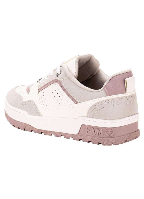 Via Marte - Tênis Feminino Casual Via Marte 208004 - Branco/Rosa 3