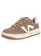 Via Marte - Tênis Feminino Casual Via Marte 209001 - Bege/Vermelho - variação: - Taupe