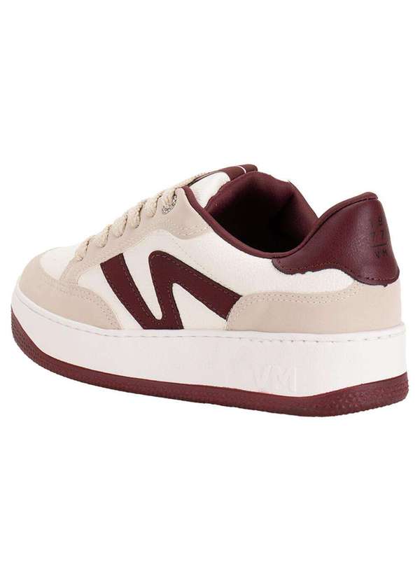 Via Marte - Tênis Feminino Casual Via Marte 209001 - Bege/Vermelho 3